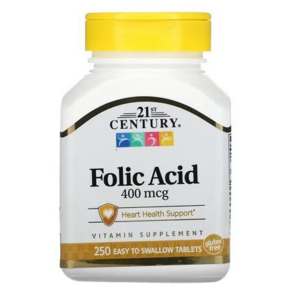 21st Century Folic Acid 400 mcg, 250 Tablets