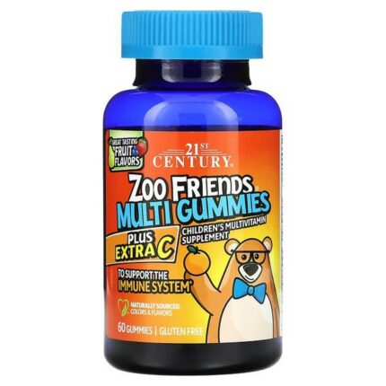 21st Century Zoo Friends Multi Gummies + Extra C, 60 Gummies