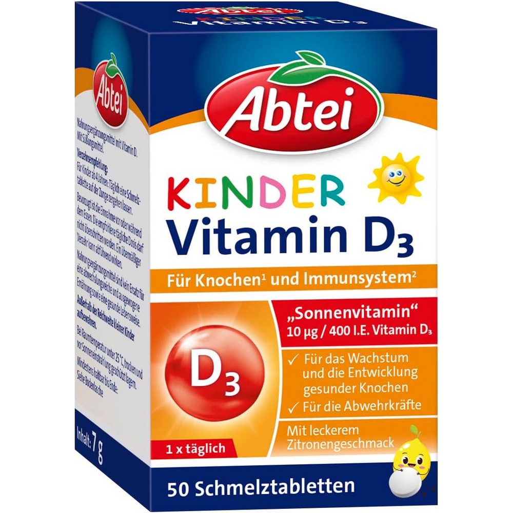 Abtei Children Vitamin D3 50 Tablets