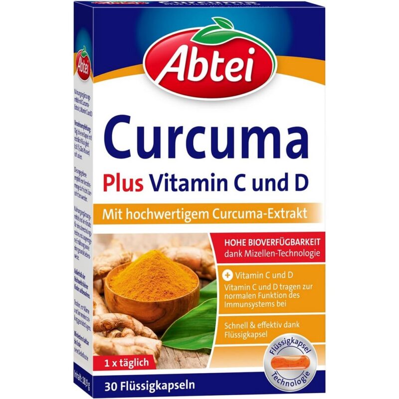 Abtei Curcuma Plus Vitamin C + D Capsules 30 pcs