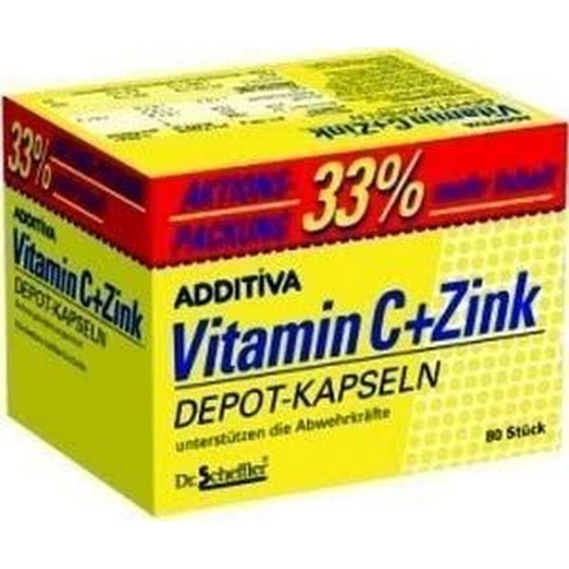 Additiva Vitamin C + Zinc depot capsules 80 pcs