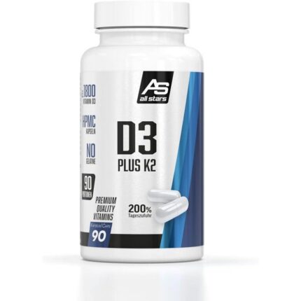 All Stars Vitamin D3 + K2 Capsules 46.4 g