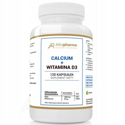 Alto Pharma, Calcium + Vitamin D3, 120 szt