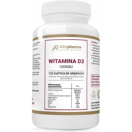 Alto Pharma, Vitamin D3 10000 IU, 120 kapsułek żelowych