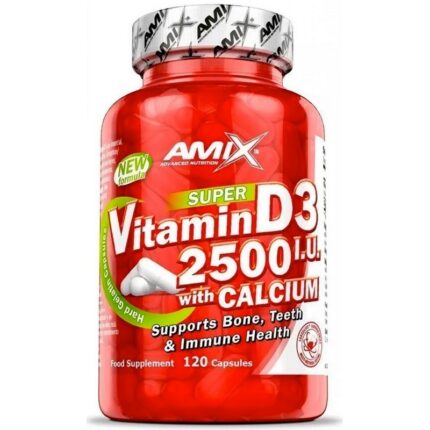 Amix Vitamin D3 2500 IU with Calcium 120 Capsules