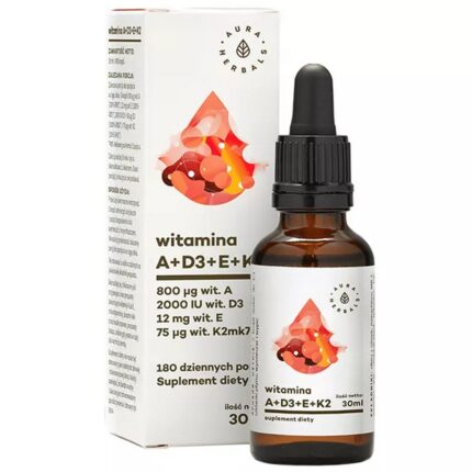 Aura Herbals Vitamin ADEK (A + D3 + E + K2 MK7) Drops 30 ml