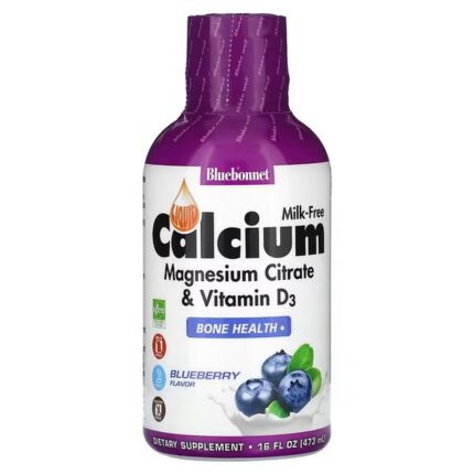Bluebonnet Nutrition Calcium Magnesium Citrate Liquid + Vitamin D3 473 ml