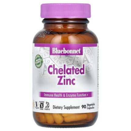 Bluebonnet Nutrition Chelated Zinc 90 Vegetable Capsules