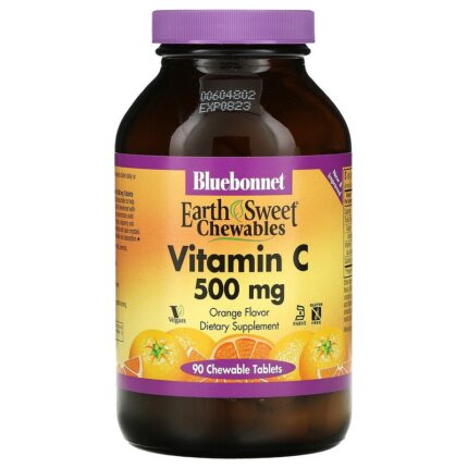 Bluebonnet Nutrition EarthSweet Chewables Vitamin C 500 mg Orange 90 Tablets