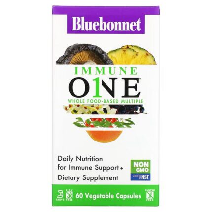 Bluebonnet Nutrition Immune ONE Whole Food-Based Multiple 60 Vegetable Capsules