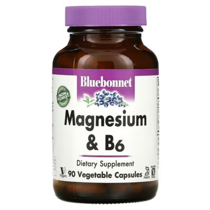 Bluebonnet Nutrition Magnesium & B6 90 Vegetable Capsules
