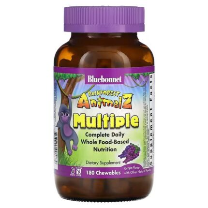 Bluebonnet Nutrition Rainforest Animalz Grape Flavor 180 Chewable Tablets