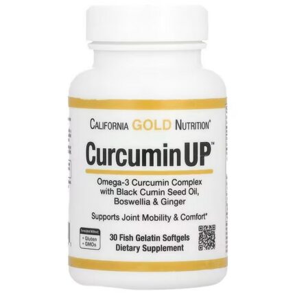 California Gold Nutrition CurcuminUP Omega-3 Curcumin Complex 30 Fish Gelatin Capsules