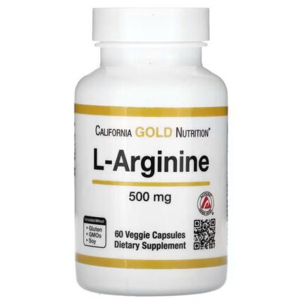 California Gold Nutrition, L-Arginine AjiPure 500 mg, 60 kapsułek