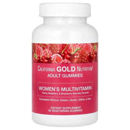 California Gold Nutrition Women’s Multivitamin Gummies Cherry & Strawberry 90 Gummies