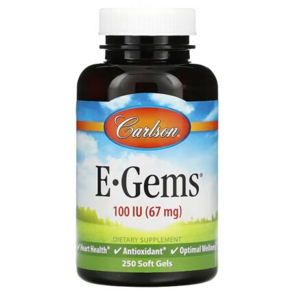 Carlson E-Gems 67 mg (100 IU), 250 Softgels