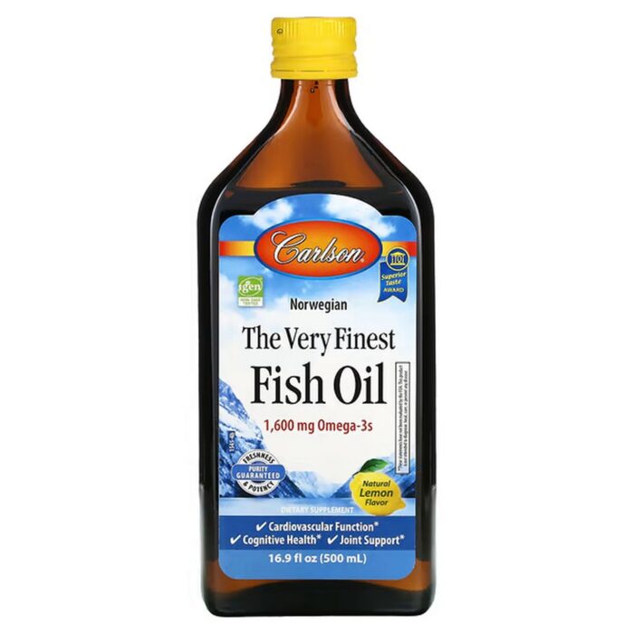 Carlson Norwegian Fish Oil Lemon Flavor, 500 ml