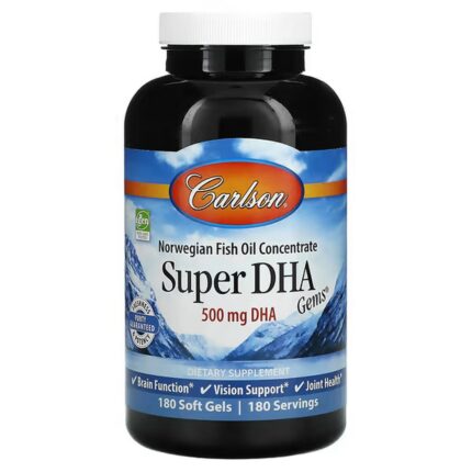 Carlson Super DHA Gems 500 mg, 180 Softgels