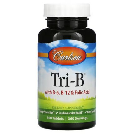 Carlson Tri-B with B6, B12 & Folic Acid, 360 Tablets