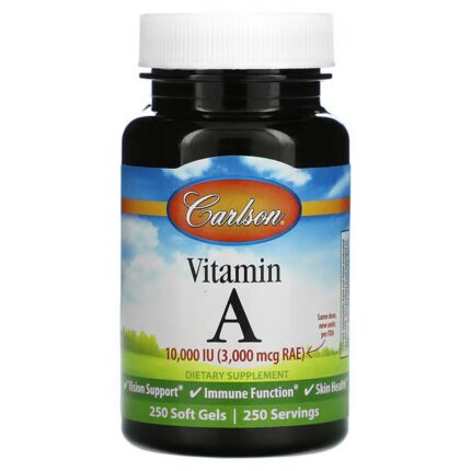 Carlson Vitamin A 10,000 IU, 250 Softgels