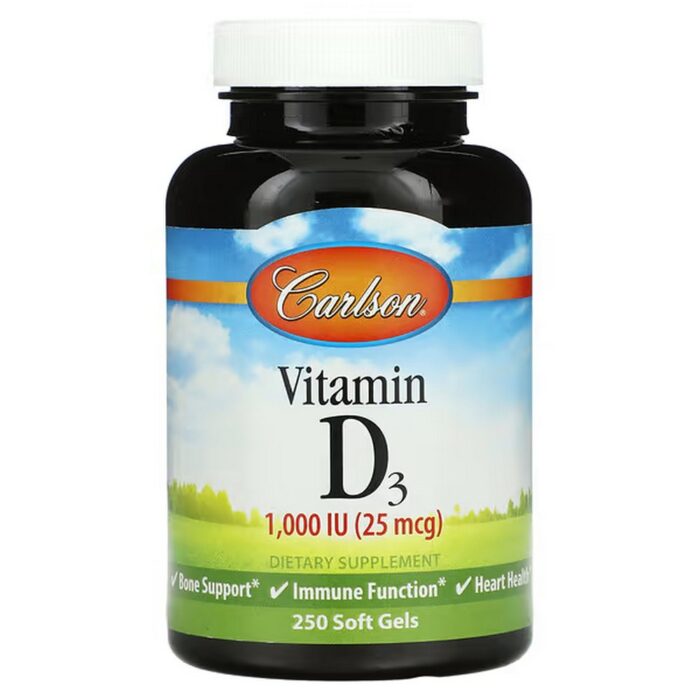 Carlson Vitamin D3 1,000 IU (25 mcg), 250 Softgels