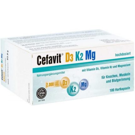 Cefavit D3 K2 Mg 2000 IU Hard Capsules 100 Caps