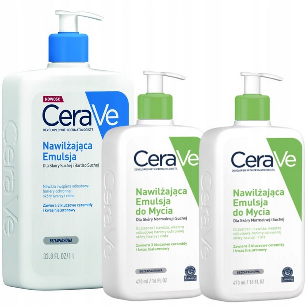 cerave moisturizing cleansing emulsion set 473ml CeraVe Moisturizing Cleansing Emulsion 473ml Set