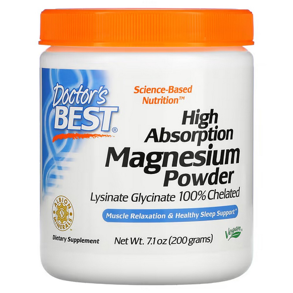 doctors best high absorption magnesium powder 71 oz 200 g Doctor's Best Highly Absorbable Magnesium Powder 200 g