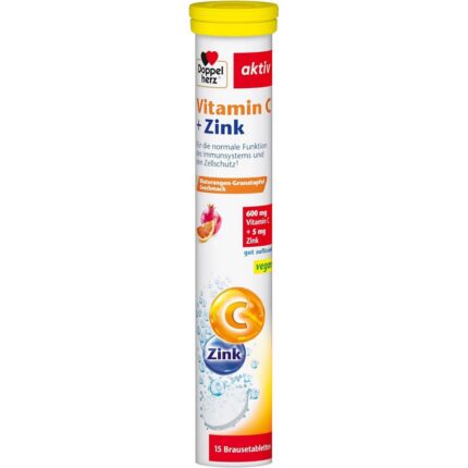 Doppelherz Vitamin C + Zinc Effervescent Tablets 15 pcs