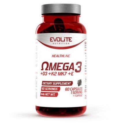 Evolite Nutrition Vitamins & Minerals Omega 3 + D3 + K2 MK7 + E 60 capsules
