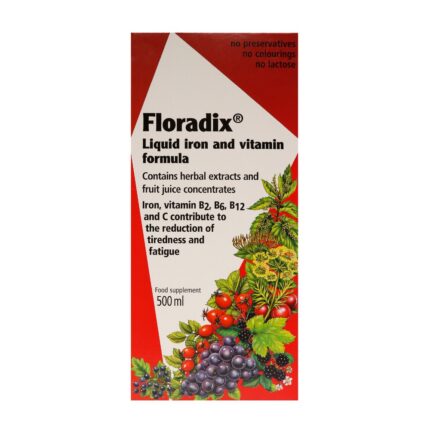 Floradix, Iron + Vitamins B2, B6, B12 & C, Metabolism Support, 500 ml