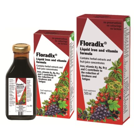 Floradix, Iron + Vitamins B2, B6, B12 & C, Metabolism Support, 750 ml