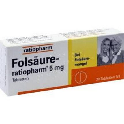 Ratiopharm Folic Acid 5 mg tablets 20 pcs