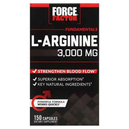 Force Factor, L-Arginine 3000 mg, 150 kapsułek