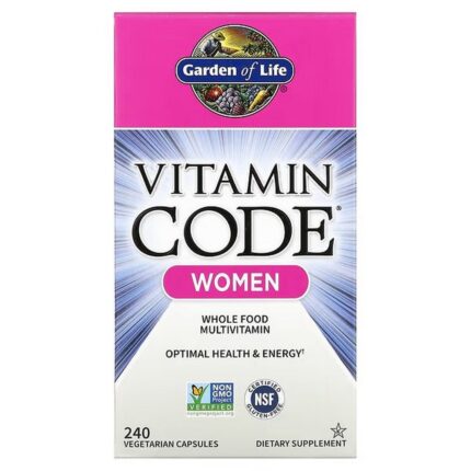 Garden of Life Vitamin Code Women Whole Food Multivitamin, 240 Capsules