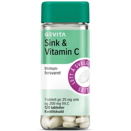 Gevita Zinc Vitamin C Tablets 120