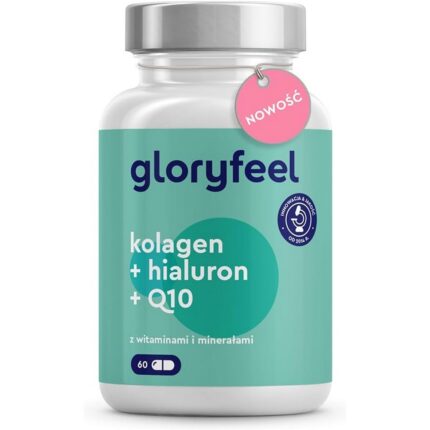 Gloryfeel Collagen + Coenzyme Q10 + Hyaluronic Acid + Marine Collagen with Zinc, Magnesium, Vitamins B12 D3 A C, 60 Capsules