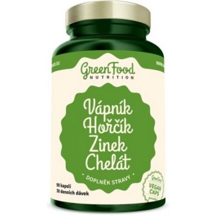 GreenFood Calcium Magnesium Zinc Chelate 90 Capsules