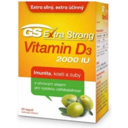 GS Extra Strong Vitamin D3 2000 IU Capsules 90
