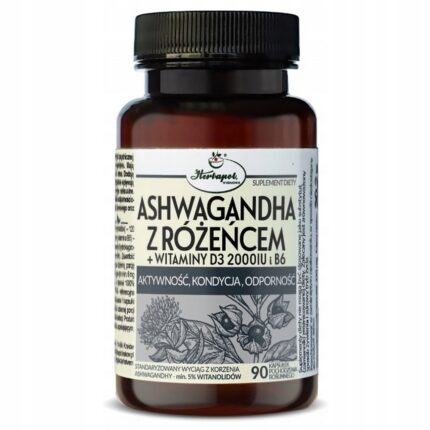 Herbapol Kraków Ashwagandha with Rosary + Vitamin D3 90 pcs