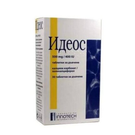 Ideos Calcium 500mg + Vitamin D 400IU 30 Tablets