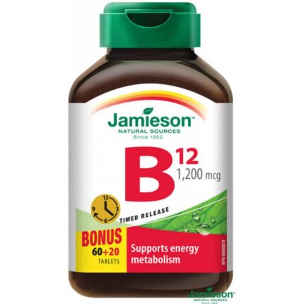 Jamieson Vitamin B12 1200mcg Sustained Release Tablets 80