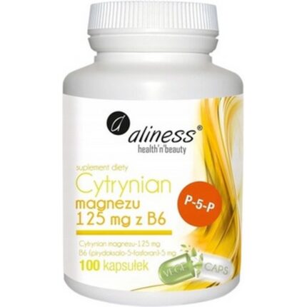 Aliness Magnesium Citrate + Vitamin B6 P-5-P, 100 Capsules