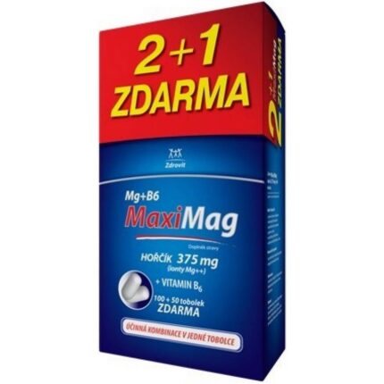 MaxiMag Magnesium 375mg + B6 Tablets 100+50