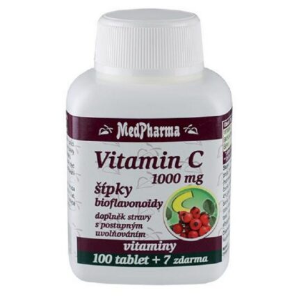 MedPharma Vitamin C 1000 mg + Rose Hips 107 Tablets