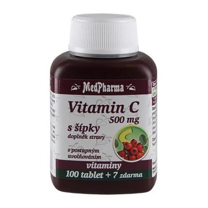 MedPharma Vitamin C 500 mg + Rose Hips 107 Tablets