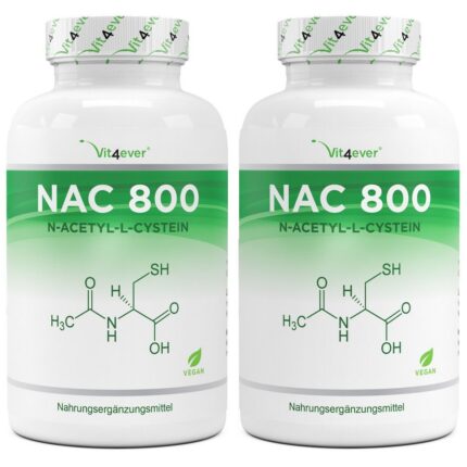 Vit4ever, NAC (N-Acetyl L-Cysteine) 800 mg, 360 Vegan Capsules