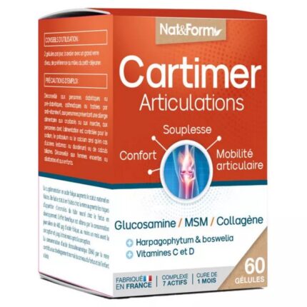Nat & Form Cartimer Joints, 60 Vegetable Capsules