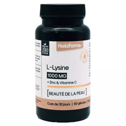 Nat & Form Nutraceutical Lysine, 60 Capsules
