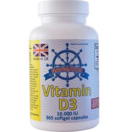 Navigator Vitamin D3 10000 IU Lanolin 365 capsules